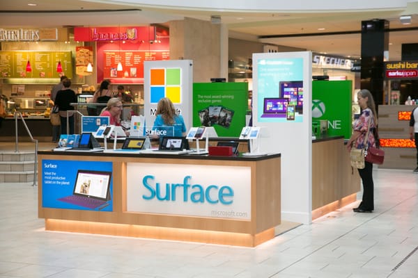Microsoft - Ay’s shop Microsoft Store, 677 Fifth Avenue, New York, NY Stock Photo
