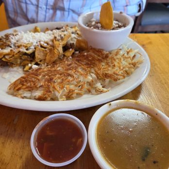 The Parkway Cafe - Migas Cuatro Quesos with green chili on the side - Breakfast & Brunch Near Me - Boulder, Colorado The Parkway Cafe - Migas Cuatro Quesos with green chili on the side - Breakfast & Brunch Near Me - Boulder, Colorado