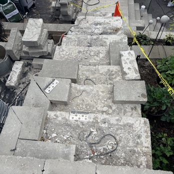 Westcoast Hardscape - Uneven stairs I had to point out to the workers. Michael had no idea. - Masonry/Concrete Near Me