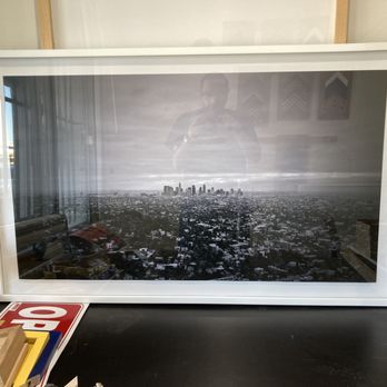 Umico - LA from above, in black and white on matte paper, custom floated in a white frame - Photography Stores & Services Near Me - Los Angeles, California