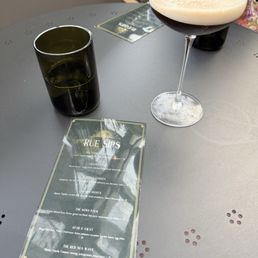 An Espresso Martini with their cocktail menu.