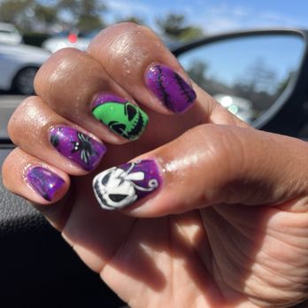 Mimosa Nails - nightmare before Christmas theme - Nail Salons Near Me - San Diego, California Mimosa Nails - nightmare before Christmas theme - Nail Salons Near Me - San Diego, California