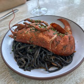 Terra - My favorite dish of the night! The squid ink pasta was so flavorful and lobster was tasty but not so much a generous portion. - Italian Near Me - Santa Clara, California