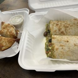 Lavash Mediterranean - Roasted Eggplant Wrap, Spanakopita