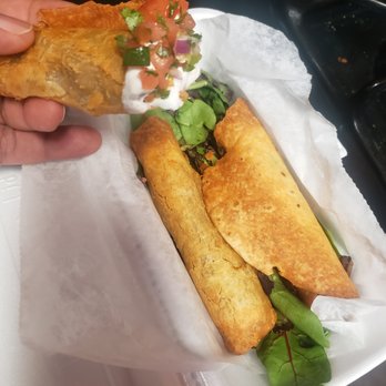 Della J's Delectables - Beef taquitos, tasty with fresh pico and sour cream. - Southern Near Me - Alexandria, Virginia Della J's Delectables - Beef taquitos, tasty with fresh pico and sour cream. - Southern Near Me - Alexandria, Virginia