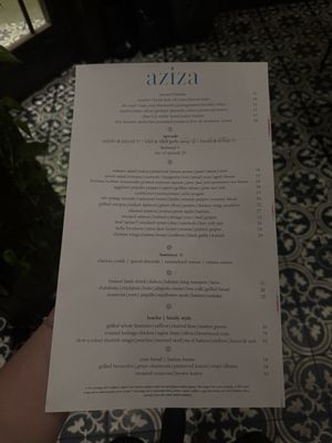Menu photo 1 Aziza San Francisco, CA