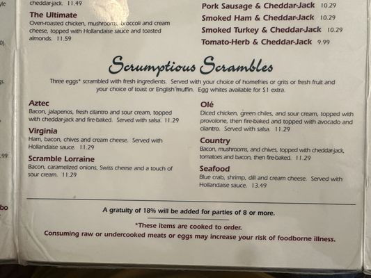 Menu photo 6 Brigs at the Crossing Cary, NC