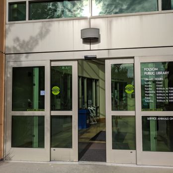 Folsom Public Library - A front door. - Libraries Near Me - Folsom, California