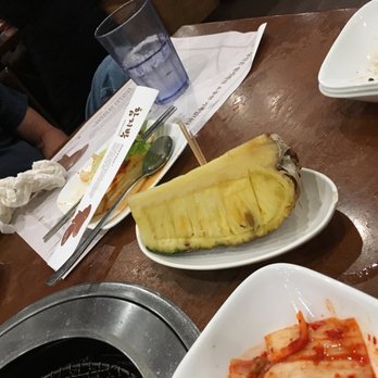 Hahm Ji Bach - Pineapple for dessert (complimentary) - Korean Near Me - Flushing, New York Hahm Ji Bach - Pineapple for dessert (complimentary) - Korean Near Me - Flushing, New York
