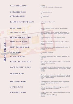 Menu photo 4 Sakura Harbour Searsport, ME