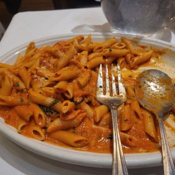 Carmine's - Time Square - Penne in vodka sauce - Italian Near Me - New York, New York Carmine's - Time Square - Penne in vodka sauce - Italian Near Me - New York, New York