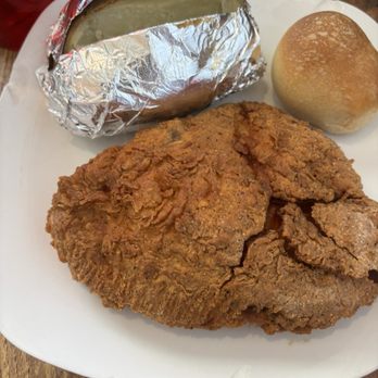 Nan & Pop's Diner - Fried pork chop.  It was thick! - Diners Near Me - Winters, Texas
