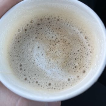 Deja Brew - This is my "latte". Literally hot black coffee (which wasn't even close to being delicious like a just black pour over can be). - Bakeries Near Me - Tannersville, New York