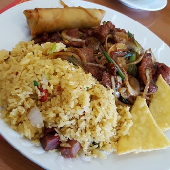 China King - Mongolian Beef lunch special ($6.50) Comes with soup, veggie egg roll, won tons, and rice. - Chinese Near Me - Sparks, Nevada China King - Mongolian Beef lunch special ($6.50) Comes with soup, veggie egg roll, won tons, and rice. - Chinese Near Me - Sparks, Nevada