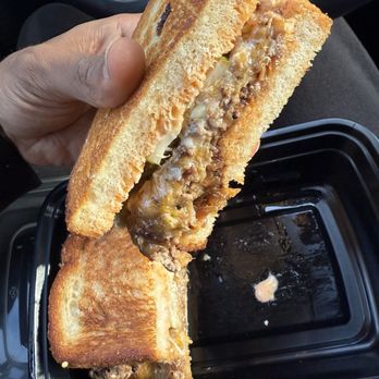 Eggbred - CHEESEBURGER CHOPPED CHEESE TOASTIE* - Breakfast & Brunch Near Me - Whittier, California