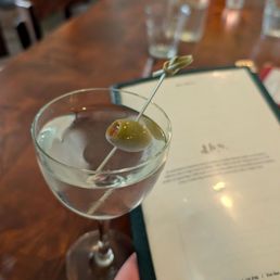 Dirty vodka martini