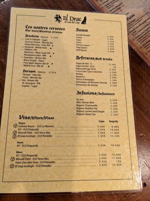 Menu photo 3 El Drac al Cau del Llop Girona, GI Menu photo 3 El Drac al Cau del Llop Girona, GI