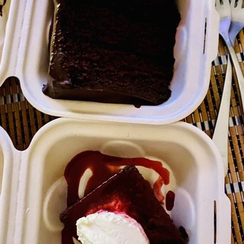 The Chocolate Room - Chocolate Layer Cake + Flourless Chocolate Cake w/ Raspberry Sauce - Desserts Near Me - Brooklyn, New York The Chocolate Room - Chocolate Layer Cake + Flourless Chocolate Cake w/ Raspberry Sauce - Desserts Near Me - Brooklyn, New York