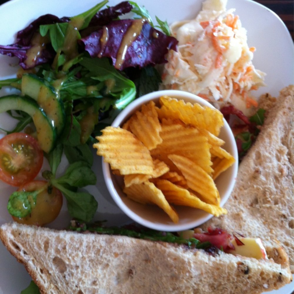 This photo doesn't do it justice. Lovely sarnie. This photo doesn't do it justice. Lovely sarnie.