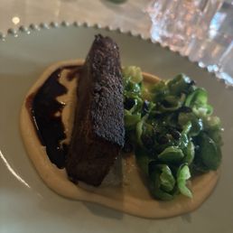 Beef short rib w brussel sprouts