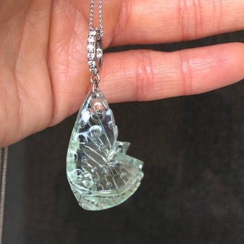 Joe Escobar Diamonds - Freeform aquamarine pendant with diamonds and 14k white gold. - Jewelry Near Me - Campbell, California Joe Escobar Diamonds - Freeform aquamarine pendant with diamonds and 14k white gold. - Jewelry Near Me - Campbell, California