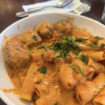 Fuzi Pasta Co - Rigatoni Alla Vodka with meatballs - Pasta Shops Near Me - Fresh Meadows, New York