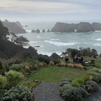 Harbor House Inn - The view outside the restaurant: incredible Right - Bed & Breakfast Near Me - Elk, California Harbor House Inn - The view outside the restaurant: incredible Right - Bed & Breakfast Near Me - Elk, California