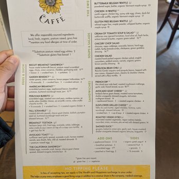 Sunflower Caffe - Menu - Coffee & Tea Near Me - Sonoma, California Sunflower Caffe - Menu - Coffee & Tea Near Me - Sonoma, California