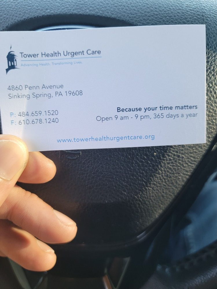 TOWER HEALTH URGENT CARE Updated September 2024 4860 Penn Ave