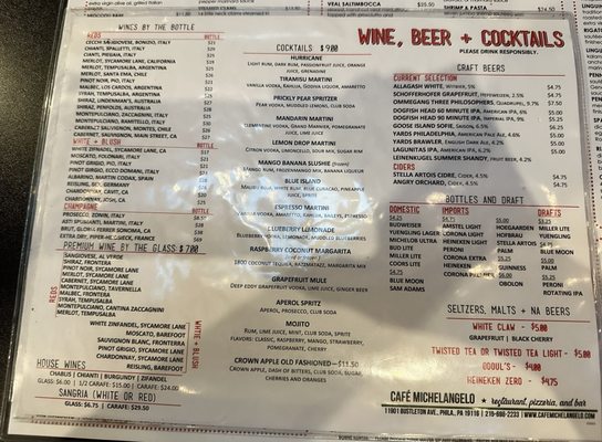 Menu photo 2 Cafe Michelangelo Philadelphia, PA