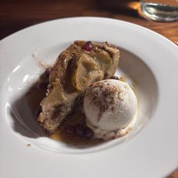 Seasonal holiday apple pie with vanilla ice cream. Seasonal holiday apple pie with vanilla ice cream.