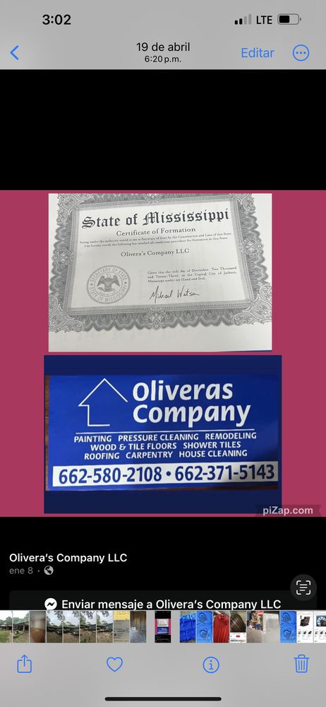 Slide of Olivera’s Company