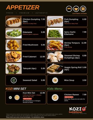 Menu photo 3 Kozi Sushi&Ramen Conyers, GA Menu photo 3 Kozi Sushi&Ramen Conyers, GA