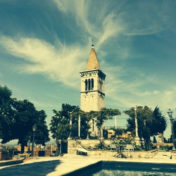 Castello delle Serre - View of town bell tower from castle pool. - Bed & Breakfast Near Me - Serre di Rapolano, SI