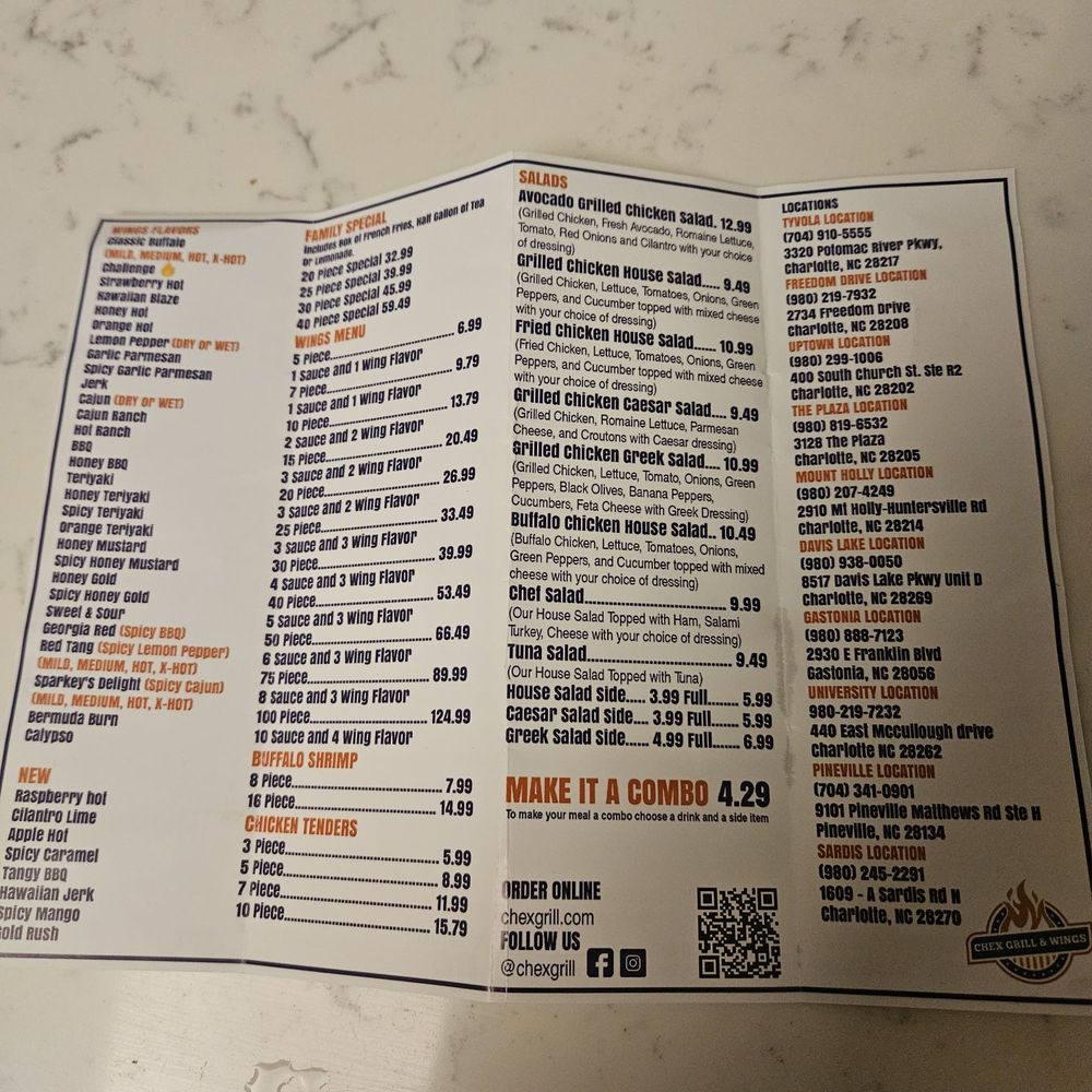 Chex Grill & Wings - Menu - Burgers Near Me - Indian Land, South Carolina Chex Grill & Wings - Menu - Burgers Near Me - Indian Land, South Carolina