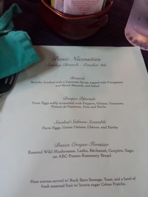 Menu photo 3 Basic Necessities Nellysford, VA