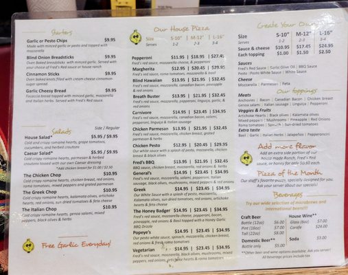 Menu photo 2 The Blind Onion Pizza & Pub Sparks, NV Menu photo 2 The Blind Onion Pizza & Pub Sparks, NV