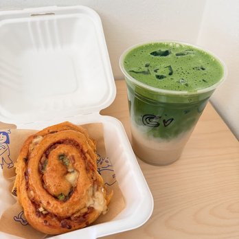 Seaforest Bakeshop - Gochujang Bun, Banana Matcha - Coffee & Tea Near Me - Philadelphia, Pennsylvania Seaforest Bakeshop - Gochujang Bun, Banana Matcha - Coffee & Tea Near Me - Philadelphia, Pennsylvania