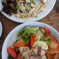 Papillon Café - Meat lasagna and tuna salad