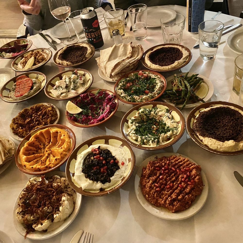 Cafe Munir - a table full of food - Lebanese Near Me - Seattle, Washington