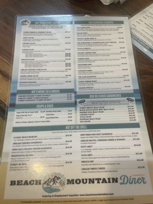 Menu photo 2 Beach Mountain Diner Waynesville, NC