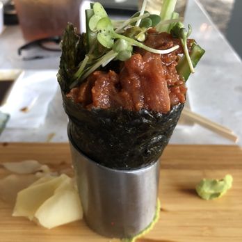 Amici Sushi - Spicy tuna handroll - delicious! - Sushi Bars Near Me - Lathrop, California
