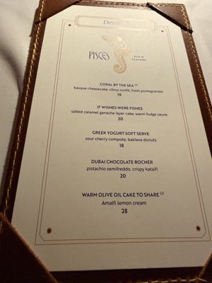 Menu photo 8 Pisces Las Vegas, NV