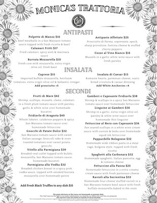 Menu photo 3 Monica's Trattoria Boston, MA Menu photo 3 Monica's Trattoria Boston, MA