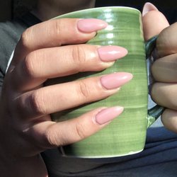 Almond acrylic full set with gel color