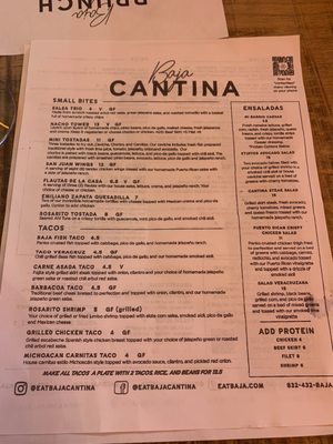 Menu photo 4 Baja Cantina The Woodlands, TX
