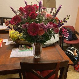The premium flowers I received.