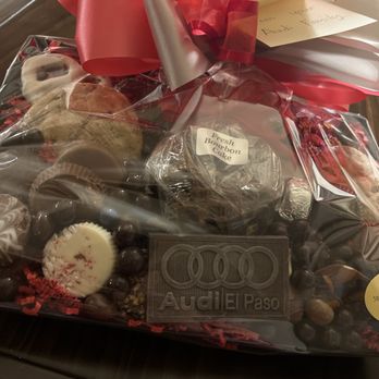 Audi El Paso - Huge chocolate basket from Chocolat' on N Mesa from my Audi Family! - Car Dealers Near Me - El Paso, Texas