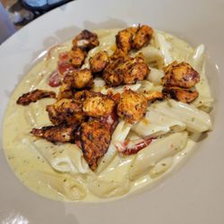 Flatheads and Bottom Feeders - Alfredo with blackened chicken