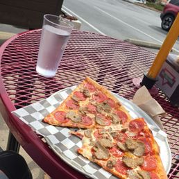 Meatball and pepperoni slices.